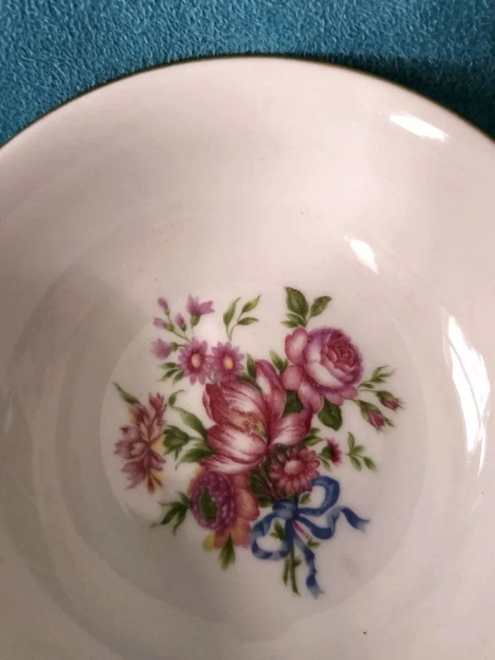 Theodore Haviland New York Cream Soup Bowls Kenmore Pattern gold floral handles